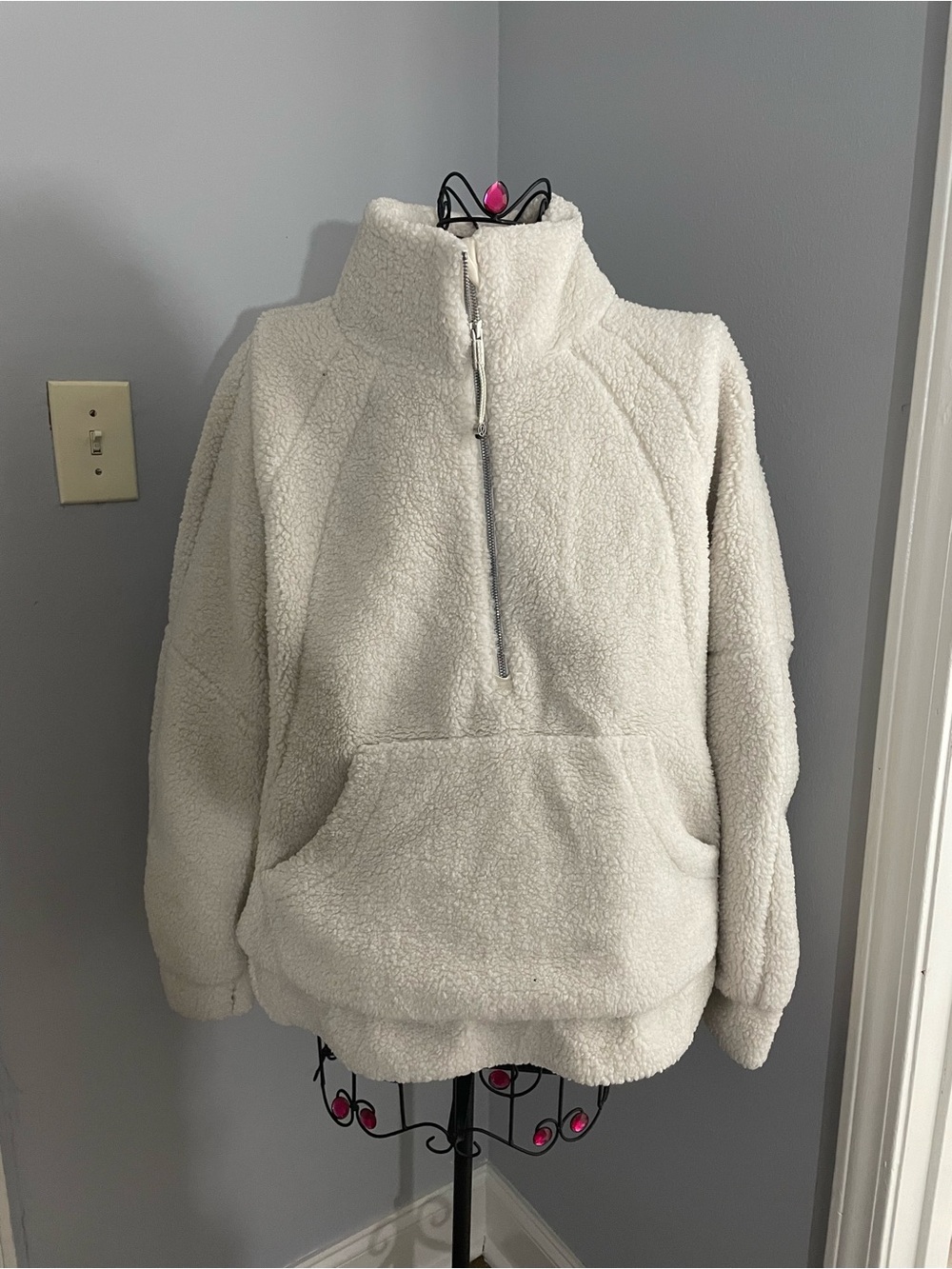 lululemon athletica Cream Sherpa Half-Zip Pullover